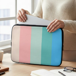 Para Portátil Funda de portátiles rayados en bloques de color ro