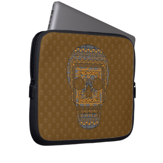Para Portátil Funda de portátiles Skull de Halloween (Anverso derecho)