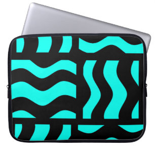 Para Portátil Funda de portátiles turquesa y negro de varios tam