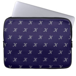 Para Portátil Funda de tableta inicial (azul marino y plata)