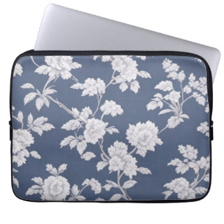 Para Portátil Funda floral azul