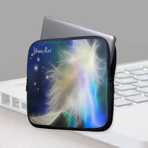 Para Portátil Funda Guardian Angel Feather & Stars Laptop Sleeve
