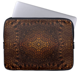 Para Portátil Funda Medieval Damask Arabesque Gold