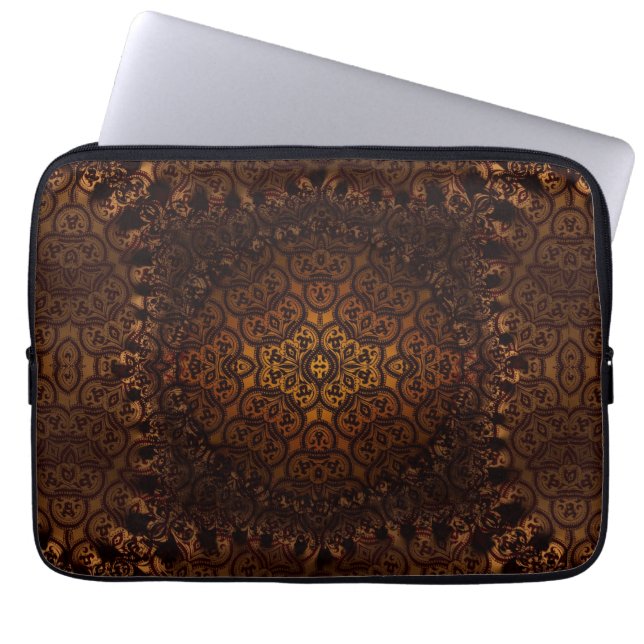 Para Portátil Funda Medieval Damask Arabesque Gold (Frente)