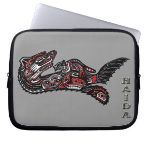 Para Portátil Funda nativa norteamericana Haida Otter Art Laptop