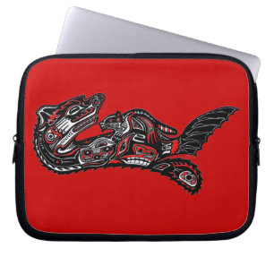 Para Portátil Funda nativa norteamericana Haida Otter Art Laptop