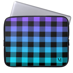 Para Portátil Funda negra en color púrpura y turquesa oscura