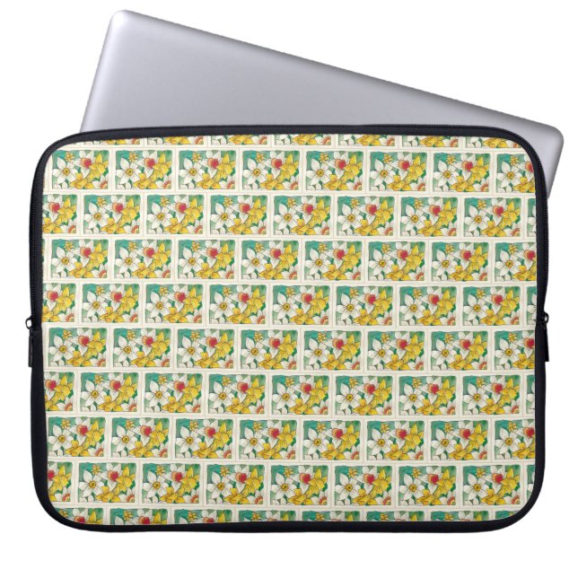 Para Portátil Funda superior de los daffodils de jardín (Frente)