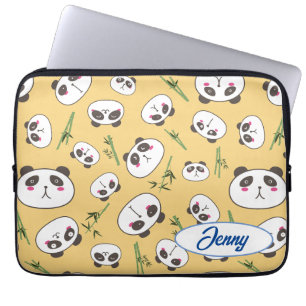 Para Portátil Funny funda Panda Face Laptop Sleeve