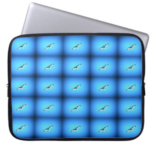 Para Portátil gaviotas en funda azul