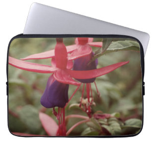Para Portátil Hermosas flores moradas rosadas Neoprene Funda par