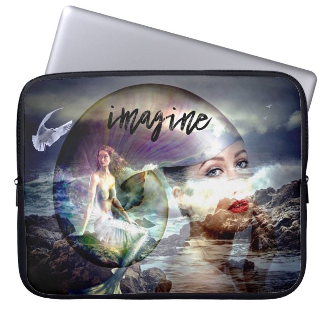 Para Portátil Imaginen a Mermaids Funda de laptop temática (Frente)