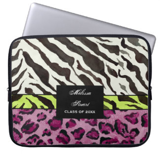 Para Portátil Impresión de leopardo de cebra, funda personalizad