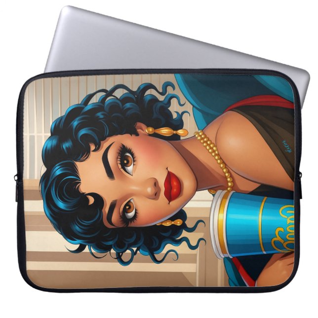 Para Portátil Lady Rosa funda electrónico (Frente)