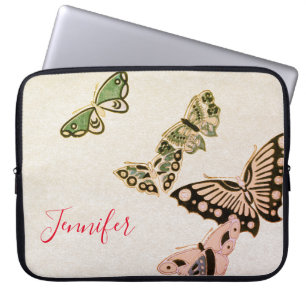 PARA PORTÁTIL MARIPOSAS JAPONESAS NOMBRE PERSONALIZADO FUNDA NEO