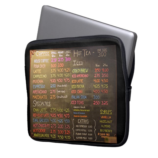 Para Portátil Menú degustación de café - Electrónica o funda par (Anverso izquierdo)