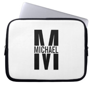 Para Portátil Monograma personalizado y nombre de la funda de la