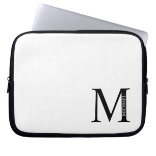 Para Portátil Monograma personalizado y nombre de la funda de la