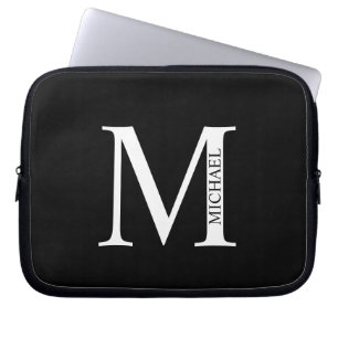 Para Portátil Monograma personalizado y nombre de la funda de la