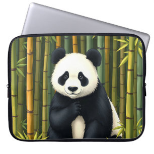 Para Portátil Panda En El Bosque De Bambú Funda De Mangas De Por