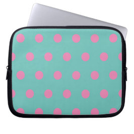 Para Portátil Polka Dot Tablet Funda (Aqua & Pink)