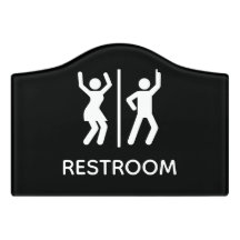 Letrero Divertido de Baño Fiesta de Baile Baño