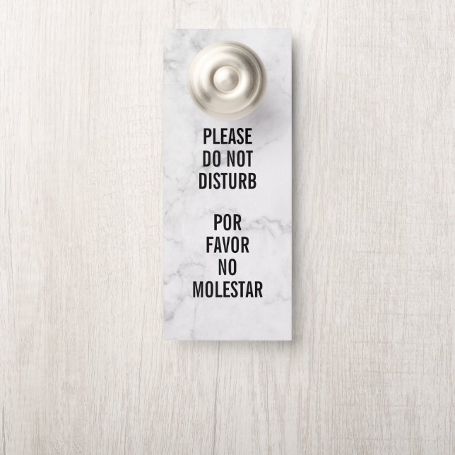 Para Puertas Colgador de puerta personalizado 'No molestar' (En pomo)