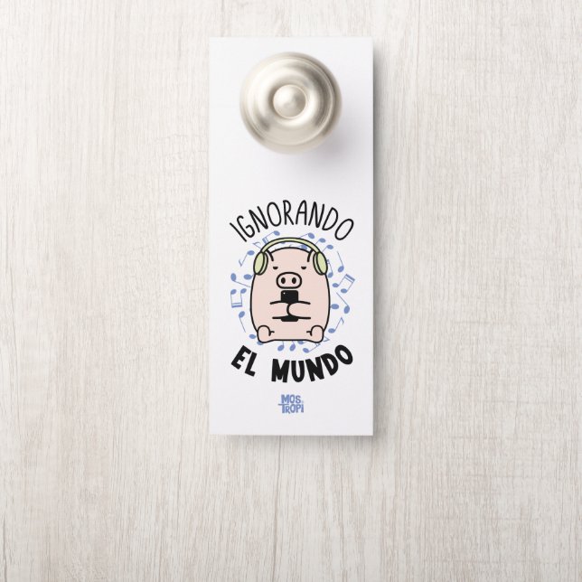 Para Puertas Colgador de puertas│Ignaorando el mundo (En pomo)