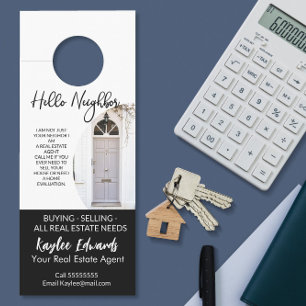 Para Puertas Nuevo agente inmobiliario colgador de puerta