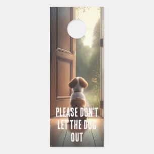 Para Puertas Por favor no dejes salir al perro Colgador de puer