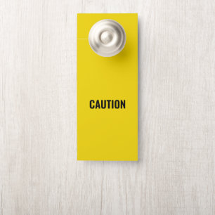 Para Puertas Precaución: colgador de la puerta de la señal de a