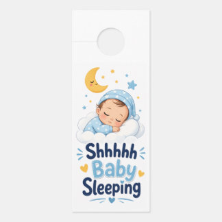 Para Puertas Shhh Bebé Durmiendo  Colgador de puerta grande