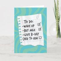 Para Que Haga La Tarjeta De Cumpleaños De La Lista