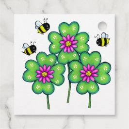 Para Recuerdos Abejas y flores brillantes favorecen las etiquetas