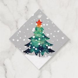 Para Recuerdos Árbol de Navidad en las etiquetas de regalo de Nav