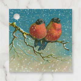 Para Recuerdos Aves de época en las etiquetas de regalo de Navida