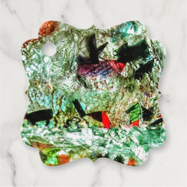 Para Recuerdos Bellas etiquetas de favor abstractas, textura ecol