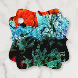 Para Recuerdos Bellas etiquetas de favor abstractas, textura ecol