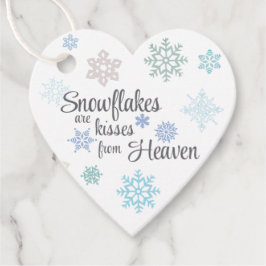 Para Recuerdos Besos de copo de nieve de las etiquetas de regalo