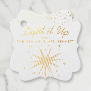 Para Recuerdos Boda Sparkler iluminar las etiquetas favoritas