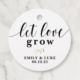 Para Recuerdos Chalkboard deja que el amor crezca etiquetas de fa