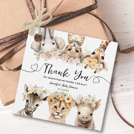 Para Recuerdos Chica de animales de Safari Etiquetas de Baby Show