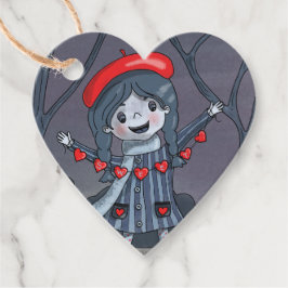 Para Recuerdos Chica lindo con etiquetas de favor de Garland del 