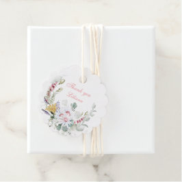 Para Recuerdos Chicas bebé de flores silvestres en etiquetas de f