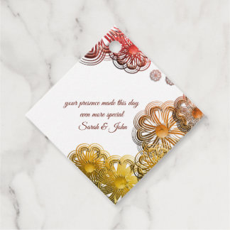 Para Recuerdos Coloridas etiquetas de favores de bodas florales