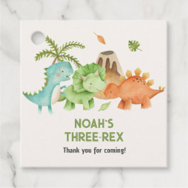 Para Recuerdos Dinosaur Boy Birthday Favor Etiquetas Trex Stegosa