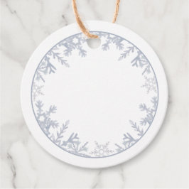 Para Recuerdos Duste Blue Snowflake Shower Mimosa Etiquetas de ju