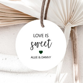 Para Recuerdos El amor es etiquetas de regalo dulce, Boda verde f