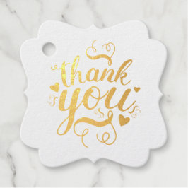 Para Recuerdos Elegantes etiquetas de agradecimiento de oro en ho