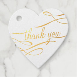 Para Recuerdos Elegantes etiquetas de agradecimiento de oro en ho